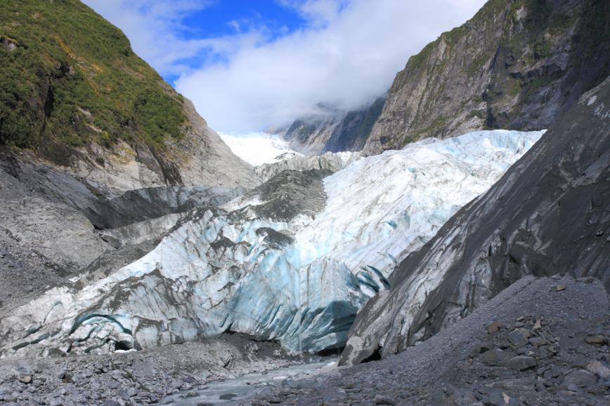 The Franz Joseph glacier is one of the most beautiful ice environments in the world.